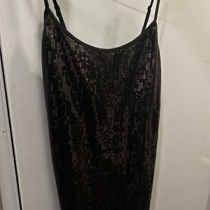 Short black sparkly dress